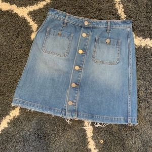 Loft Jean button jean skirt